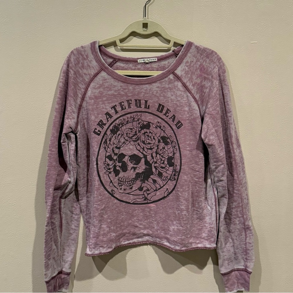Junk Food Clothing Pink Long Sleeve Top